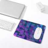 yanfind The Mouse Pad Abstract Cubes Neon Pattern Design Stitched Edges Suitable for home office game