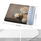 yanfind The Mouse Pad Cute Teddy Bear Rose Toy Gift Valentine's Pattern Design Stitched Edges Suitable for home office game
