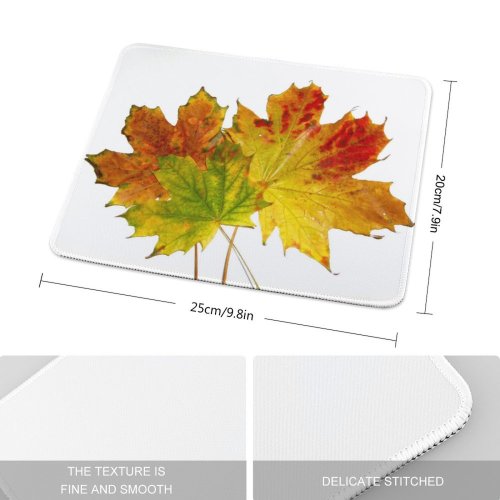 yanfind The Mouse Pad Maple Autumn Woody Leaves Maple Plant Fall Decoration Plane Flower Flowering Leaf Pattern Design Stitched Edges Suitable for home office game