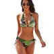 yanfind Bikini Bumblebee Bees Ferns Insects Leaves Bee Insect Megachilidae Honeybee Membrane Winged Invertebrate Women's Sexy Backless Swimwear Two Piece Summer