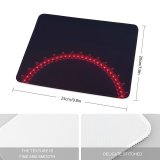yanfind The Mouse Pad Black Dark London Eye Ferris Wheel Tourist Attraction Night Illuminated Pattern Design Stitched Edges Suitable for home office game