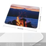 yanfind The Mouse Pad Backlit Sunset Adventure Landscape Evening Travel Light Beach Sun Outdoors Scenic Flame Pattern Design Stitched Edges Suitable for home office game
