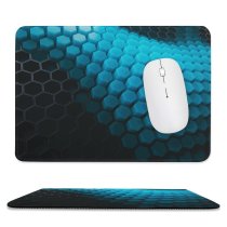 yanfind The Mouse Pad Dante Metaphor Abstract Hexagons Patterns Cyan Blocks Pattern Design Stitched Edges Suitable for home office game