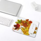 yanfind The Mouse Pad Maple Autumn Woody Leaves Maple Plant Fall Decoration Flowering Leaf Leaf Tree Pattern Design Stitched Edges Suitable for home office game