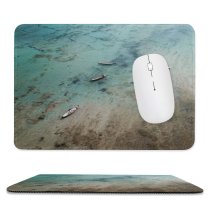 yanfind The Mouse Pad Boats Above From Ceningan Nusa Sea Seascape Ocean Eye Bird's Aerial Shot Pattern Design Stitched Edges Suitable for home office game