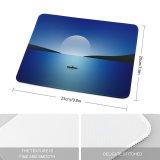 yanfind The Mouse Pad Moon Night Seascape Sailing Boat Minimal Pattern Design Stitched Edges Suitable for home office game
