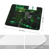 yanfind The Mouse Pad Backlit Darkness Dark Lights Colours Guy Light Jacket Hoodie Trails Cap Streaks Pattern Design Stitched Edges Suitable for home office game
