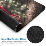 yanfind The Mouse Pad Blur Focus Christmas Field Hanging Decor Decoration Xmas Lights Season Wreath Depth Pattern Design Stitched Edges Suitable for home office game