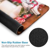 yanfind The Mouse Pad Blur Focus Christmas Candles Figurine Decor Decoration Horse Celebration Table Traditional Top Pattern Design Stitched Edges Suitable for home office game