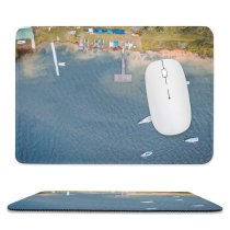 yanfind The Mouse Pad Boats Coast Vacation Landscape Daylight Travel Island Beach Watercrafts Tropical Outdoors Scenic Pattern Design Stitched Edges Suitable for home office game