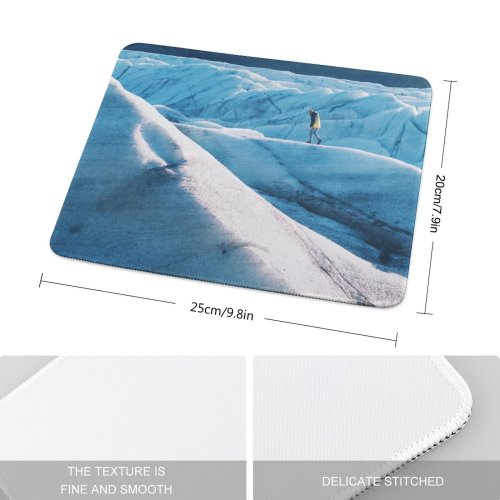 yanfind The Mouse Pad Landscape Iceland Pictures Winter Outdoors Snow Glacier Free Ice Hill Mountain Pattern Design Stitched Edges Suitable for home office game