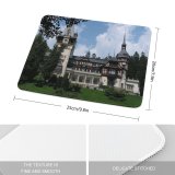 yanfind The Mouse Pad Building Landmark Transylvania Stately Palace Tree Home Romania Mansion Castle Sinaia Architecture Pattern Design Stitched Edges Suitable for home office game