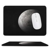 yanfind The Mouse Pad PIROD Space Black Dark Moon Planet Moon Pattern Design Stitched Edges Suitable for home office game