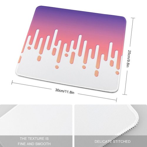 yanfind The Mouse Pad Blank Beige Dawn Seamless Morning Purple Dark Curve Sunset Neon Gradient Magenta Pattern Design Stitched Edges Suitable for home office game