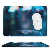 yanfind The Mouse Pad Blur Focus Dark Shining Illuminated Lights Life Insubstantial Evening Technology Still Steel Pattern Design Stitched Edges Suitable for home office game