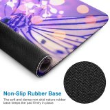 yanfind The Mouse Pad Blur Focus Butterfly Shining Wing Illuminated Lights Insect Depth Field Macro Blurry Pattern Design Stitched Edges Suitable for home office game