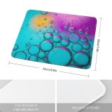 yanfind The Mouse Pad Bruno Bosse Abstract Bubbles Spectrum Colorful Teal Turquoise Pattern Design Stitched Edges Suitable for home office game