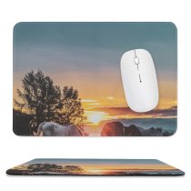 yanfind The Mouse Pad Backlit Golden Horses Desktop Sunset Grass Landscape Evening Travel Cavalry Iphone Galaxy Pattern Design Stitched Edges Suitable for home office game