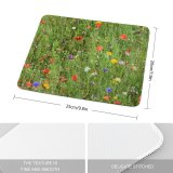 yanfind The Mouse Pad Agnes Rural Countryside Plant Farm Grassland Outdoors Poppy Free Flower Geranium Pattern Design Stitched Edges Suitable for home office game