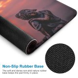 yanfind The Mouse Pad Cute Statue Sunset Pattern Design Stitched Edges Suitable for home office game