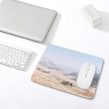 yanfind The Mouse Pad Scenery Ridge Birds Field Mountain Domain Rolling Sand Barren Public Outdoors Pattern Design Stitched Edges Suitable for home office game