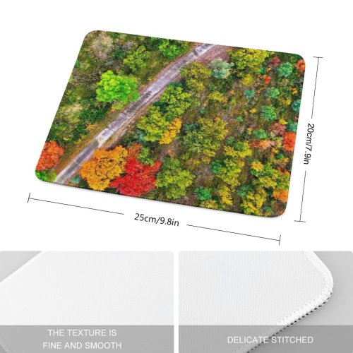 yanfind The Mouse Pad Scenery Tree Pottery Vase Plant Leaf Potted Free River Segre De Pattern Design Stitched Edges Suitable for home office game