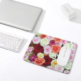yanfind The Mouse Pad Dance Yokoo Flowers Rose Colorful Floral Blossom Beautiful Pattern Design Stitched Edges Suitable for home office game