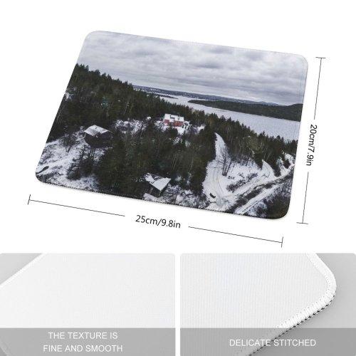 yanfind The Mouse Pad Vehicle Abies Pine Plant Creative Spruce Pictures Transportation Boat Outdoors Grey Pattern Design Stitched Edges Suitable for home office game