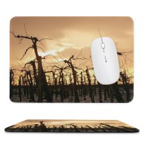 yanfind The Mouse Pad Fir Winter Sky Plant Tree Plant Frost Winter Freezing Sun Snow Daytime Pattern Design Stitched Edges Suitable for home office game