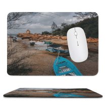 yanfind The Mouse Pad Boats Clouds Boulders Landscape Daylight Travel Storm Watercrafts Canoe River Outdoors Scenic Pattern Design Stitched Edges Suitable for home office game