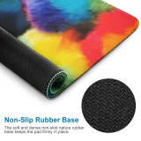 yanfind The Mouse Pad Daniele Levis Pelusi Faux Fur Pom Balls Multicolor Colorful Macro Closeup Vibrant Pattern Design Stitched Edges Suitable for home office game