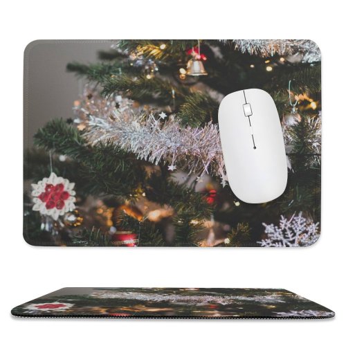 yanfind The Mouse Pad Abies Silent Plant Origami Warm Indoor Silver Pictures PNG Diy Tree Pattern Design Stitched Edges Suitable for home office game
