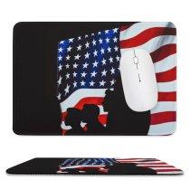 yanfind The Mouse Pad Blur Honor Freedom Jul Liberty Spangled Independence Usa Stripe Administration Fourth Memorial Pattern Design Stitched Edges Suitable for home office game