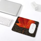 yanfind The Mouse Pad Falls Maple Autumn Sad Sadness Woody Leaves Maple Plant Fall Plane Street Pattern Design Stitched Edges Suitable for home office game
