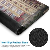 yanfind The Mouse Pad Building Building Gable Home Dockland Wharf Ocre Facade Classic Estate Industrial Triangle Pattern Design Stitched Edges Suitable for home office game