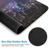 yanfind The Mouse Pad Peter Y. Chuang Hong Kong City Skyscrapers Night Time Cityscape Aerial City Pattern Design Stitched Edges Suitable for home office game
