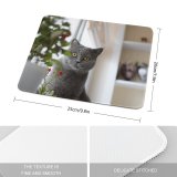 yanfind The Mouse Pad Funny Curiosity Sit Cute Window Eye Portrait Family Kitten Pet Whisker Fur Pattern Design Stitched Edges Suitable for home office game