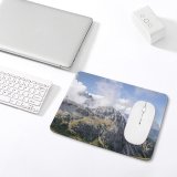 yanfind The Mouse Pad Landscape Peak Abies Plant Forest Wilderness Slope Pictures Cloud Outdoors Northern Pattern Design Stitched Edges Suitable for home office game