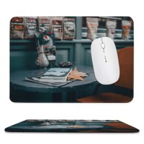 yanfind The Mouse Pad Blur Focus City Design Depth Autumn Field Table Room Chair Restaurant Seat Pattern Design Stitched Edges Suitable for home office game