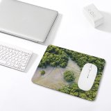 yanfind The Mouse Pad Landscape Plant Woodland Forest River Creative Tian Pictures Outdoors Jungle Tree Pattern Design Stitched Edges Suitable for home office game