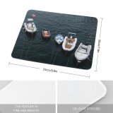 yanfind The Mouse Pad Boats Above From Website Sea Ocean Eye Bird's Watercrafts Aerial Shot Pattern Design Stitched Edges Suitable for home office game