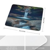 yanfind The Mouse Pad Collins Sabbaday Falls Hampshire Waterfall Mountains Evening Stream Pattern Design Stitched Edges Suitable for home office game