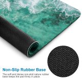 yanfind The Mouse Pad Recreation Bay Harmony Aerial Carefree Wetsuit Relax Wavy Watersport Leisure Motion Enjoy Pattern Design Stitched Edges Suitable for home office game