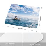 yanfind The Mouse Pad Fun Maldives Sea Outdoors Leisure Beach Jet Boat Watercraft Ocean Recreation Ski Pattern Design Stitched Edges Suitable for home office game