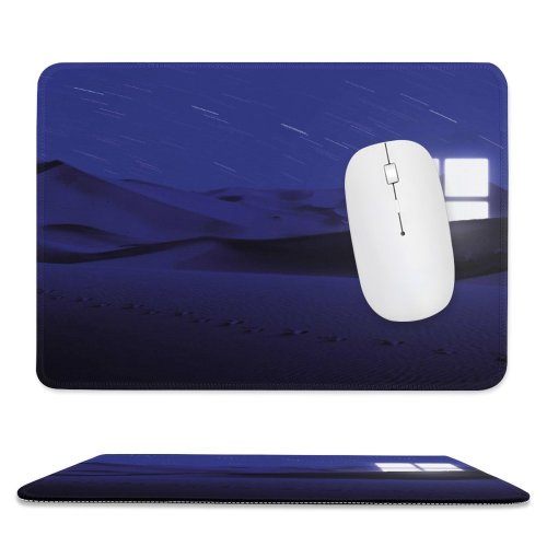 yanfind The Mouse Pad Onairx Technology Desert Night Windows Glowing Star Trails Illuminated Pattern Design Stitched Edges Suitable for home office game