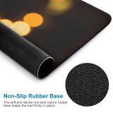 yanfind The Mouse Pad Blur Focus Center Magic City Dark Design Shining Celebration Illuminated Lights Light Pattern Design Stitched Edges Suitable for home office game