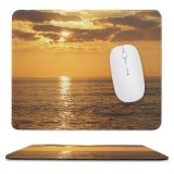 yanfind The Mouse Pad Carolina Sea Afterglow Morning Ocean Porpoise Dolphin Beautiful Sunrise Sunset Bird Sunrise Pattern Design Stitched Edges Suitable for home office game