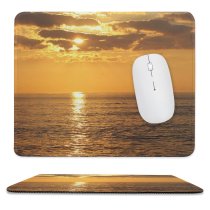yanfind The Mouse Pad Carolina Sea Afterglow Morning Ocean Porpoise Dolphin Beautiful Sunrise Sunset Bird Sunrise Pattern Design Stitched Edges Suitable for home office game