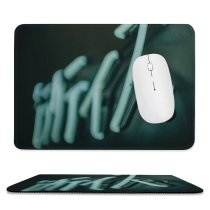 yanfind The Mouse Pad Blur Focus Dark Time Illuminated Lights Evening Technology Electricity Hanging Items Neon Pattern Design Stitched Edges Suitable for home office game