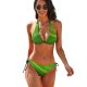 yanfind Bikini Leaf Plant Chlorophyll Veins Structure Light Rib Stalk Texture Macro Detail Tropical Women's Sexy Backless Swimwear Two Piece Summer